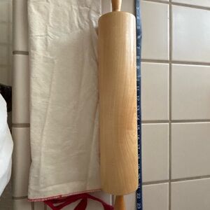 Vintage Hamdens XL Wooden Rolling Pin 25” Solid Wood Hand Turned Farmhouse